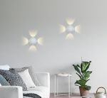 Настенный светодиодный светильник FW134 WH/S белый/песок LED 3000K 12W D100*100