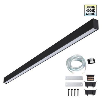 359605 OVER NT25 068 черный Светильник линейный светодиод. с переключ. цв. температуры IP20 LED 40W 220-240V 3000К\4000К\6000К FATTO