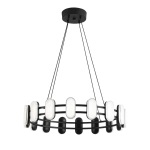8342/35L LEDIO LN26 226 черный/белый металл/акрил Люстра подвесная LED 35W 4000K 220V OVELA