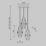 Подвесной светильник Время коктейлей / Cocktail time G9х3, MOD325PL-03G. TM Maytoni