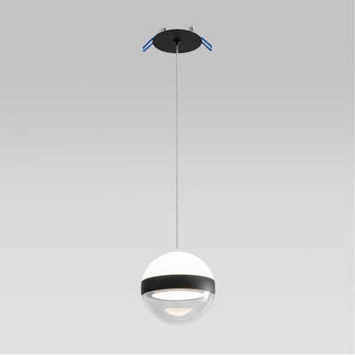 5075/9L L-VISION ODL24 511 черный/прозрачн./молочный/металл/акрил Подвес LED 9W 4000K 480лм RONI