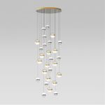 5037/232L L-VISION ODL24 511 ант.бронза/никель/прозрачн/молочный/металл/акрил Люстра каскадная LED 232W 4000K 11250лм RONI