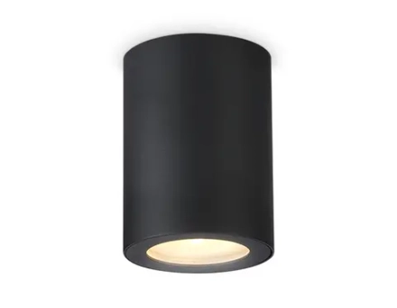 Светильник накладной TN22799 BK черный IP44 GU10 max 12W D65*90