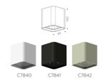Корпус светильника накладной для насадок 70*70mm C7840 SWH белый песок 95*95*H100mm MR16 GU5.3
