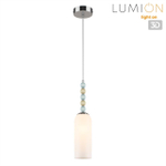 8271/1A NEOCLASSI LN26 153 хром/голубой/желтый/белый, металл/стекло Подвес Е14 1*40W 220V TRACY