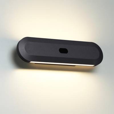 6641/14WL HIGHTECH ODL24 279 металл/черный/акрил Настенный светильник IP20 LED 14W 3000K 220V с датчиком движения и диммером яркости SATRION