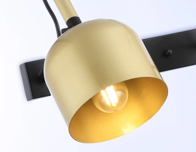Настенно-потолочный спот TR97106/2 GD/BK золото/черный E27*2 max 40W D130*223*273