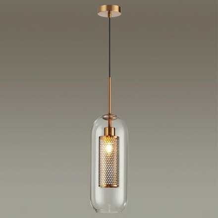 4940/1 PENDANT ODL22 467 античн.бронза/металл/прозрачный/стекло Подвес E27 1*40W CLOCKY