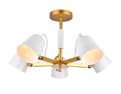 Подвесная люстра TR3101/5 WH/GD белый/золото E14 max 40W D680*370