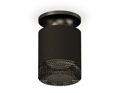 Комплект накладного светильника с композитным хрусталем XS7402064  SBK/PBK/BK черный песок/черный полированный/тонированный MR16 GU5.3 (N7926, C7402, N7192)