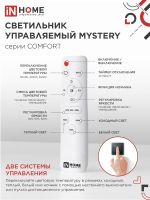 Светильник светодиодный COMFORT MYSTERY 75Вт 3000-6500К 6000лм 230В 500х65мм с пультом ДУ IN HOME 4690612034829