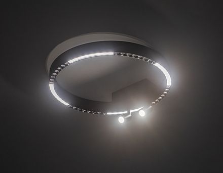 Светильник потолочный светодиодный FL5806/1+2 BK черный 25W 3000K/4200K/6400K D400*95 (без ПДУ)