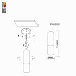 ST100.512.01 Светильник потолочный Белый GU10 1*7W IP20 D64xH131 220V Без ламп
