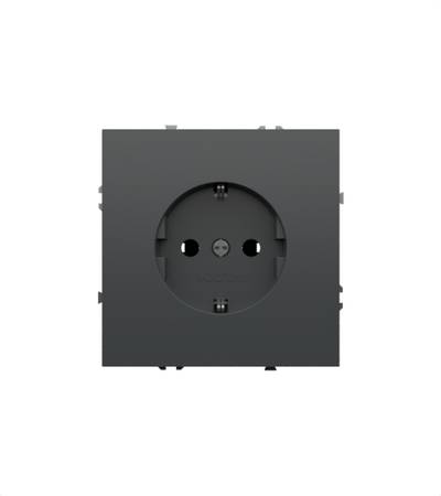 VLS040106 Розетка встраиваемая VOLTUM S70 с заземлением 16А, (титан) (ТМ Maytoni)