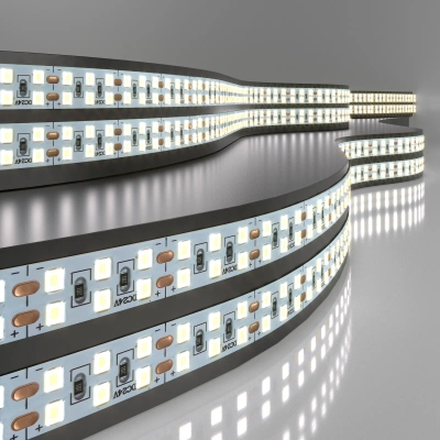Лента светодиодная 240LED 18W IP20 двухрядная 6500К холодный белый 2835 24V 240Led 18W IP20