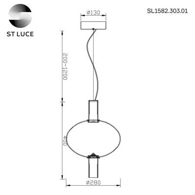 SL1582.303.01 Светильник подвесной ST-Luce Бронзовый/Прозрачный LED 1*7W 2700K