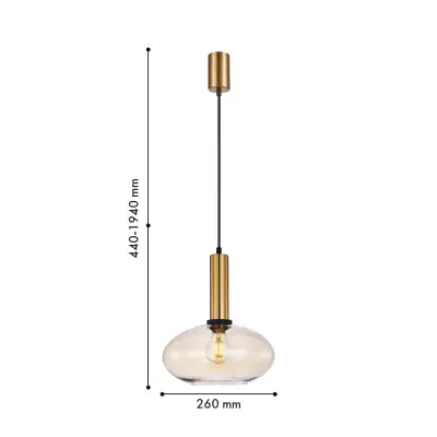 Подвес Dubbel 4358-1P, 1*E27*40W. ТМ F-Promo
