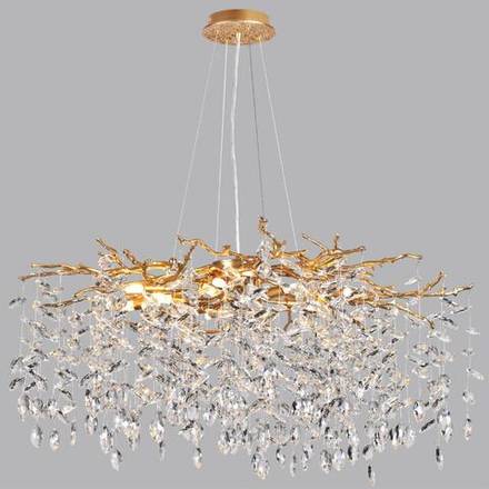 4969/12 HALL ODL24 613 античн.бронза/алюмин./хрусталь Люстра G9 12*40W DELICA