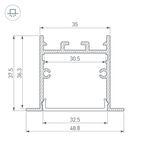 Профиль SL-LINIA49S-F-2000 ANOD BLACK (Arlight, Алюминий)