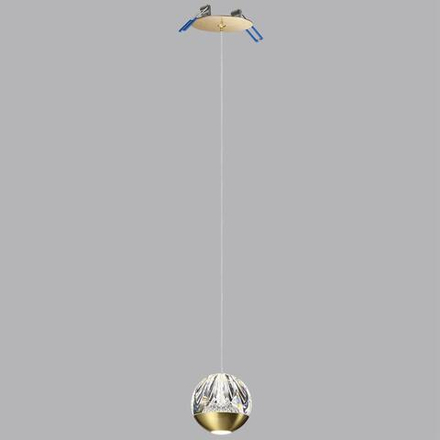 5101/5L L-VISION ODL25 559 латунь/прозрачный/акрил Подвес 2 в 1 LED 5W 4000K 300Лм SONO