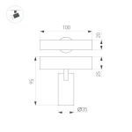 Светильник MAG-SPOT-25-R65-5W Warm3000 (WH, 30 deg, 24V) (Arlight, IP20 Металл, 5 лет)