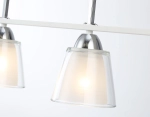 Светильник подвесной TR303242/4 WH/CH/CL/FR белый/хром/прозрачный/белый матовый E27*4 max 60W 870*120*780