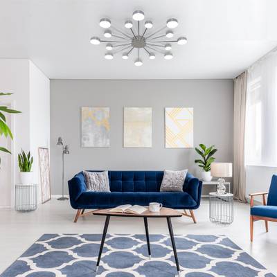 Потолочный светодиодный светильник с пультом управления 90242/16 хром