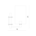 Бра Divinare PORTA 5933/01 AP-1, 1хE14