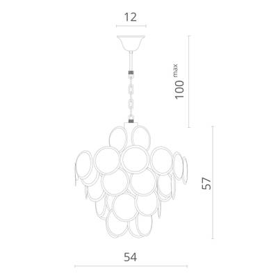 Подвесная люстра Divinare CHLOE 7566/02 SP-8, 8хE14