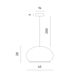 Подвесной светильник Divinare FIREFLY 1808/33 SP-50, 1хLED