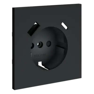 VLS001007 Накладка для розетки с заземлением и защитными шторками, с USB A+C, S70 (графит). (ТМ Maytoni)
