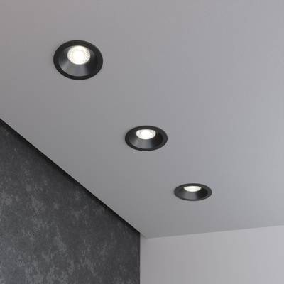 Встраиваемый светодиодный светильник Lin 7W 4200К черный 15266/LED