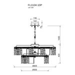 Люстра подвесная De Palais FL1104-10P, LED
