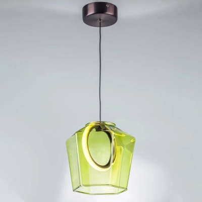 796114 Люстра CARAMELLO LED 6W 110LM КОФЕЙНЫЙ/ЗЕЛЕНЫЙ 3000K