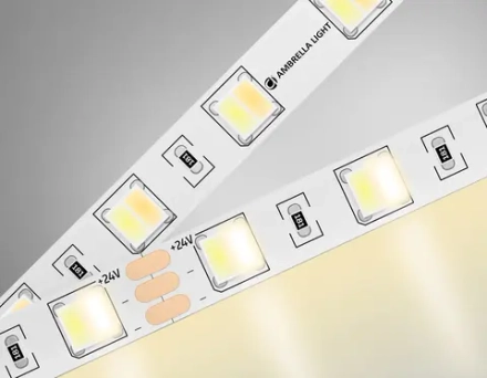 Светодиодная лента с регулировкой температуры света GS4101 5050 60Led/ 14W m/ 24V IP20 CCT 3000-6500K/ 5000*10*1.87mm/ кратность резки 25mm (3 конт.)