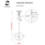 SL1133.303.01 Светильник подвесной ST-Luce Латунь/Коньячный LED 1*10W 3000K