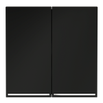 VLS000408 Клавиши для выключателя/переключателя двухклавишного с подсветкой, S70 (черный матовый). (ТМ Maytoni)