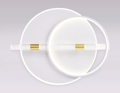 Светильник светодиодный потолочный FL5007 WH/GD белый/золото 3000K/4200K/6400K 72W 565*460*92.5 (ПДУ РАДИО 2.4G)