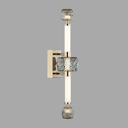 5426/28WL L-VISION ODL_EX24 131 золотой/белый/дымчатый/коньячный/металл/стекло/акрил Бра LED 28W 3000K KLIFF