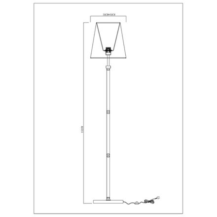 Торшер Arte Lamp KENSINGTON A4098PN-1CC, 1хE27