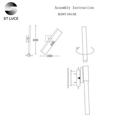 SL947.101.02 Бра ST-Luce Серебристый/Белый G9 2*3W