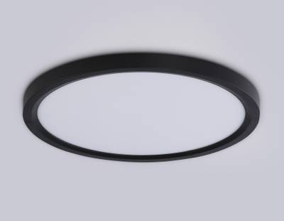 Светильник светодиодный ультратонкий FZ1906 BK черный IP54 26W 3000K-6500K CCT-переключатель D370*25 (Без ПДУ)