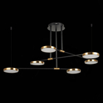 SL1605.403.06 Светильник подвесной ST-Luce Черный/Латунь, Белый LED 6*7,5W 3000K