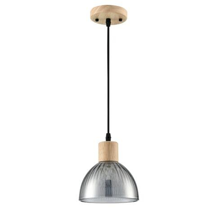 8053/1A SUSPENTIONI LN26 394 дерево/смоки металл/стекло Подвесной светильник E27 1*60W 220V NATANA