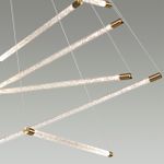 4369/80L HIGHTECH ODL23 267 полированное золото/акрил с пузырьками Подвесной св-к IP20 LED 64W 3000K SPARKY