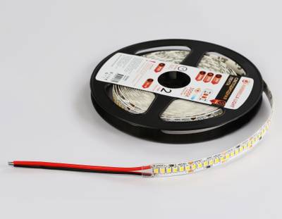 Светодиодная лента GS3401 2835 240Led/ 20W m/ 24V IP20 3000K/ 5000*10*1.2mm/ кратность резки 25mm (2 конт.)