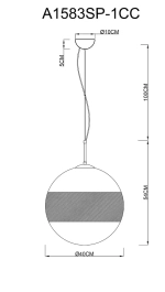Подвесной светильник Arte Lamp GALACTICA A1583SP-1CC, 1хE27