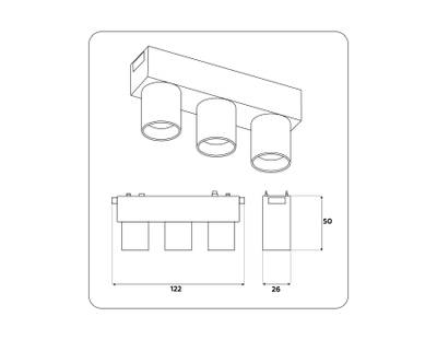 Светильник светодиодный трековый для шинопровода Magnetic Ultra Slim GV1503/3 WH белый IP20 6W 4200K 48V 24° 122*26*55