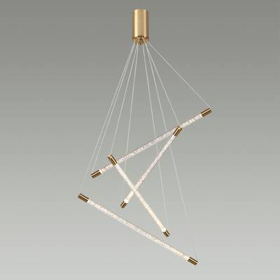 4369/40L HIGHTECH ODL23 267 полированное золото/акрил с пузырьками Подвесной св-к IP20 LED 30W 3000K 1050Лм SPARKY