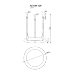Подвесная люстра Secretum FL1049-12P, LED